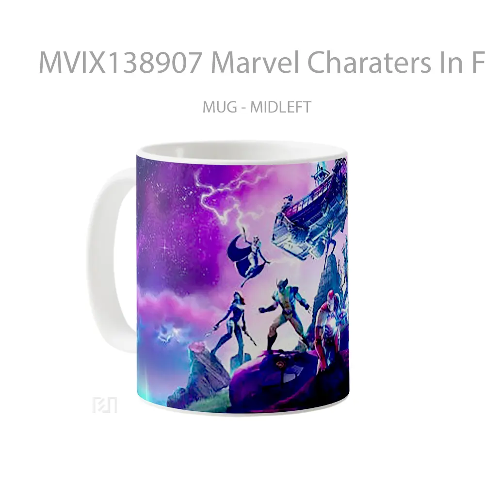 Mug Marvel Charaters In Fortnite Gelas Superhero - All-side / Desain
