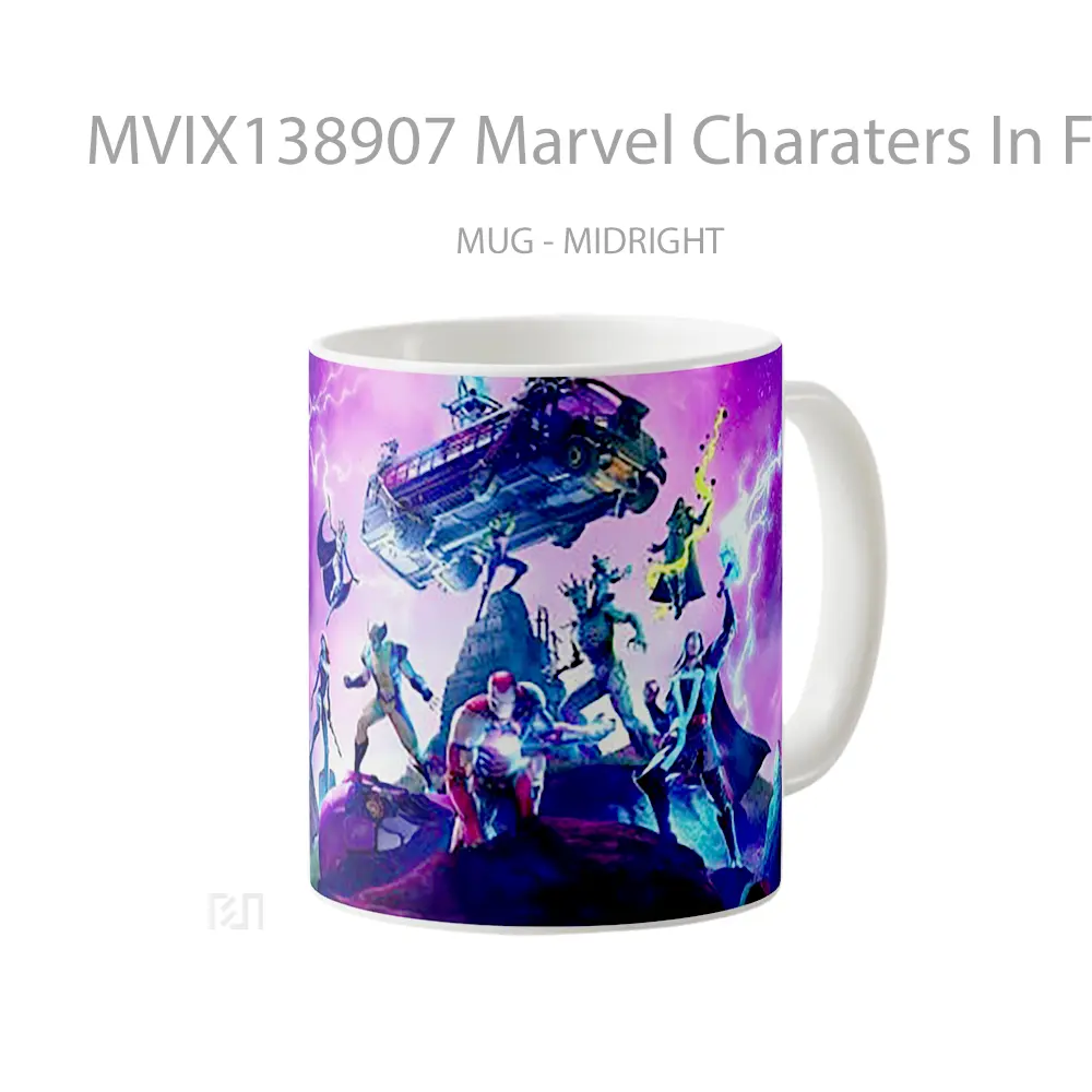 Mug Marvel Charaters In Fortnite Gelas Superhero - All-side / Desain