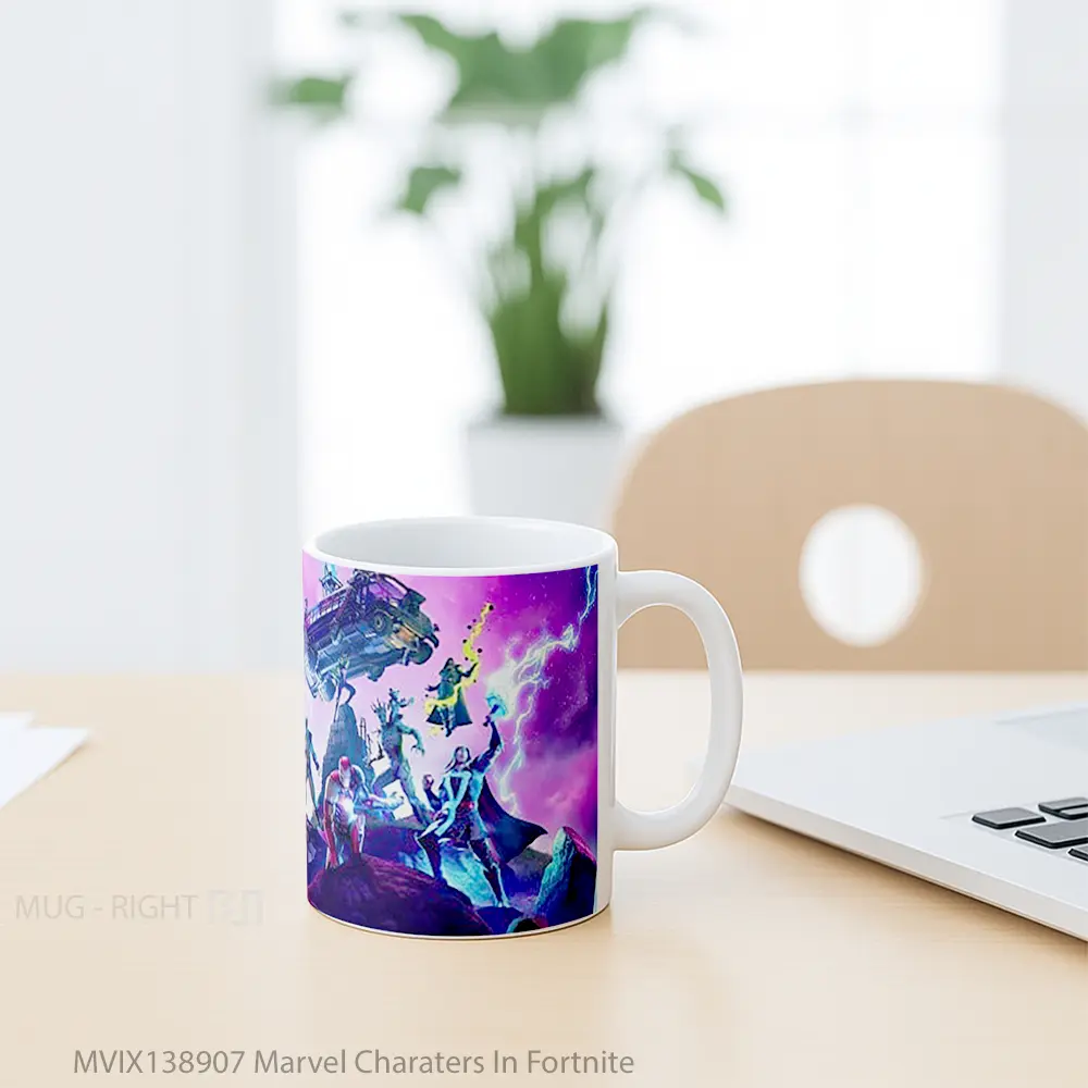 Mug Marvel Charaters In Fortnite Gelas Superhero - All-side / Desain