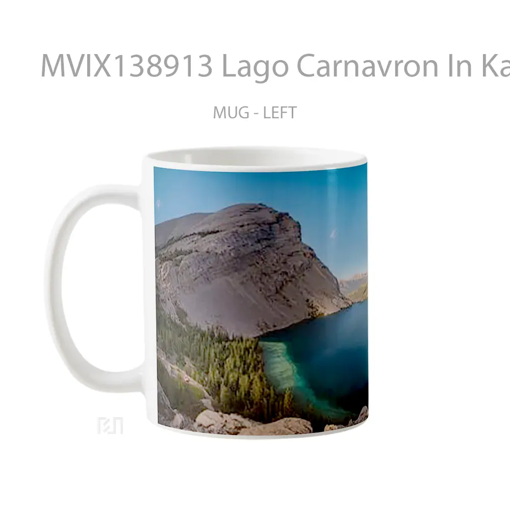 Mug Lago Carnavron In Kananaskis Alberta Gelas Keramik Unik - Tampak Kanan