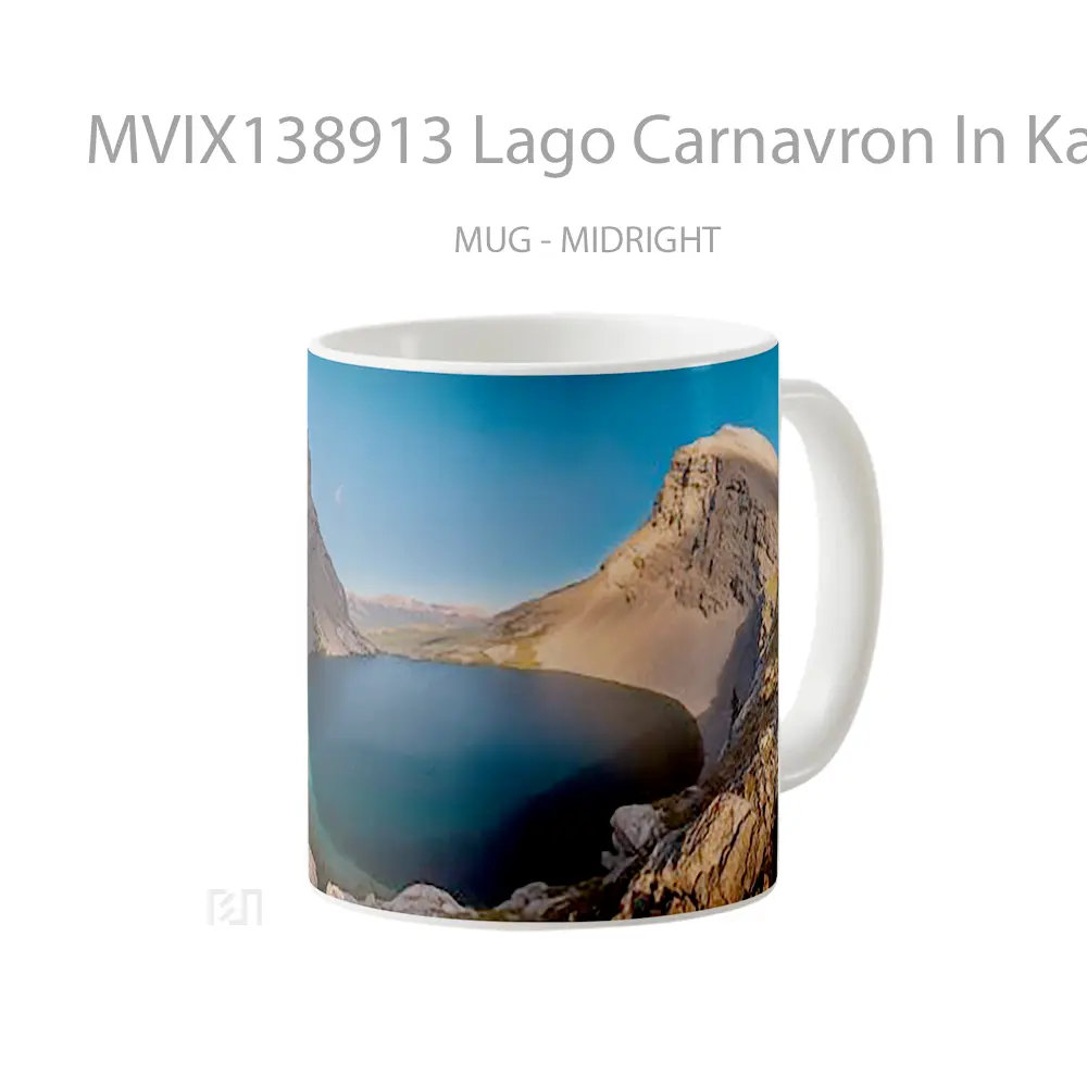 Mug Lago Carnavron In Kananaskis Alberta Gelas Keramik Unik - Tampak Kanan