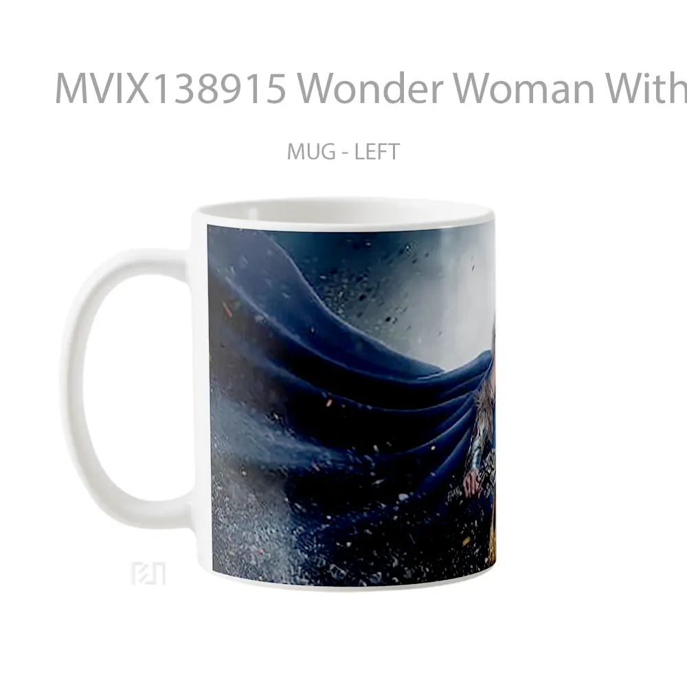 Mug Wonder Woman With Arms Gelas Superhero - All-side / Desain