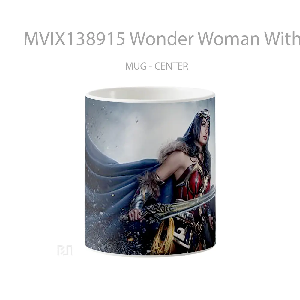 Mug Wonder Woman With Arms Gelas Superhero