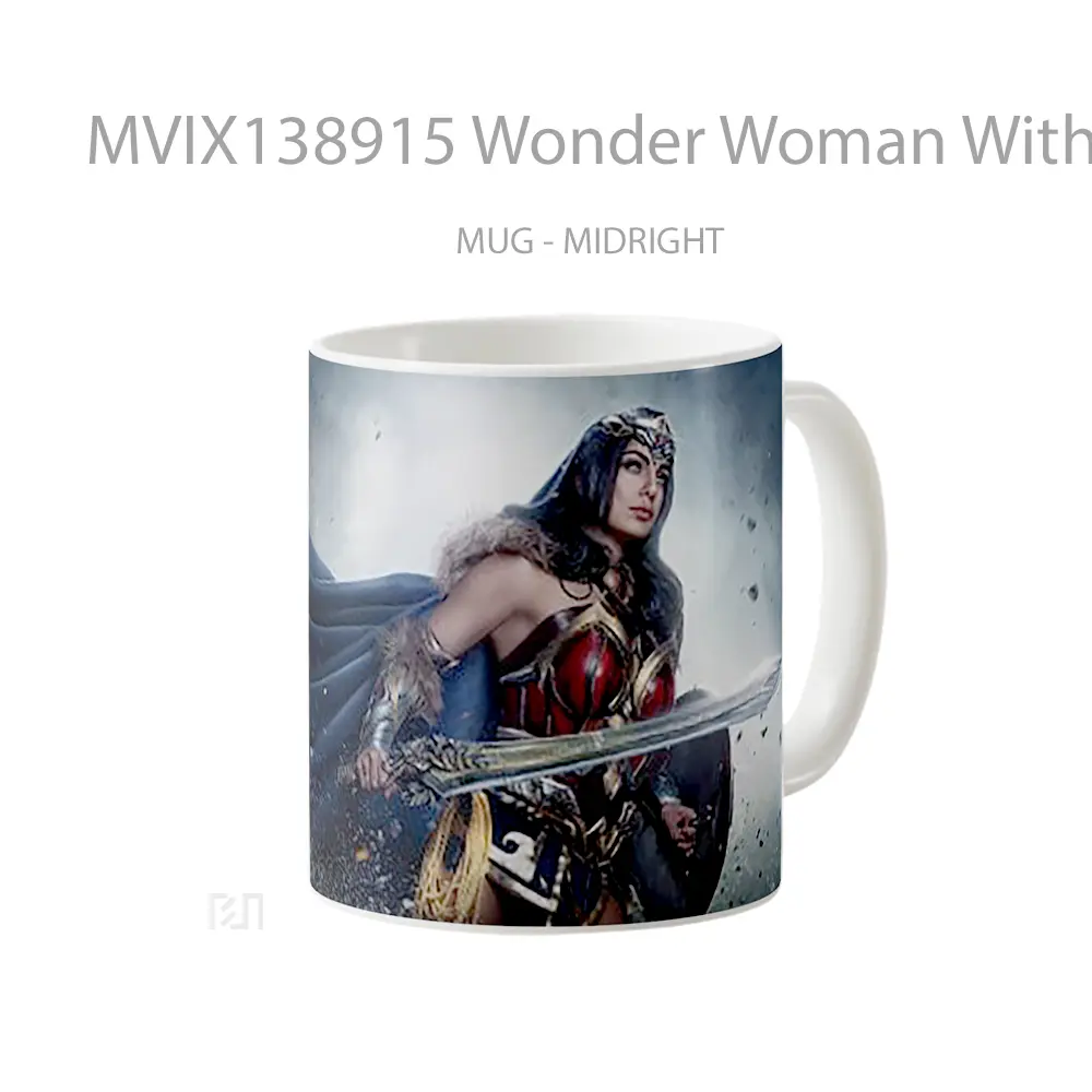 Mug Wonder Woman With Arms Gelas Superhero - All-side / Desain