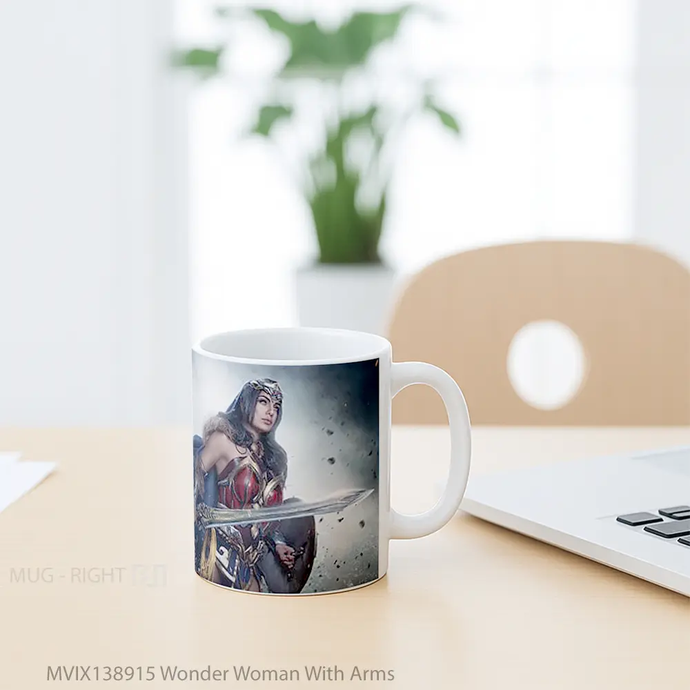 Mug Wonder Woman With Arms Gelas Superhero - All-side / Desain