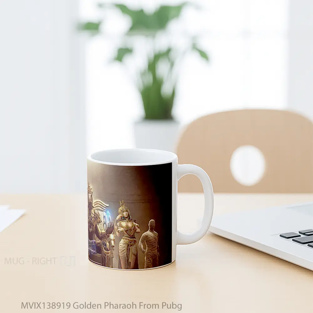 Mug Golden Pharaoh From Pubg Cangkir Gamer - All-side / Desain
