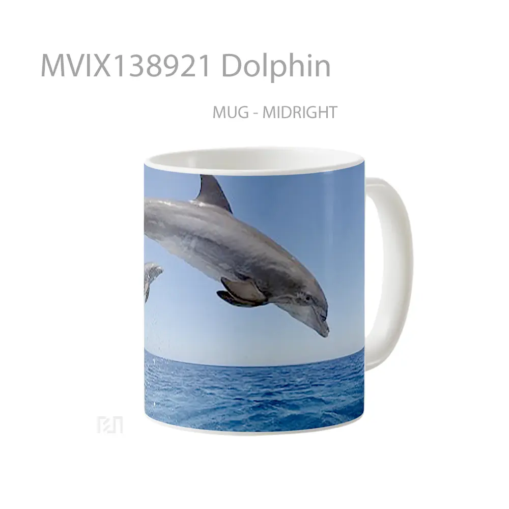 Mug Dolphin Gelas Hewan Lucu - All-side / Desain