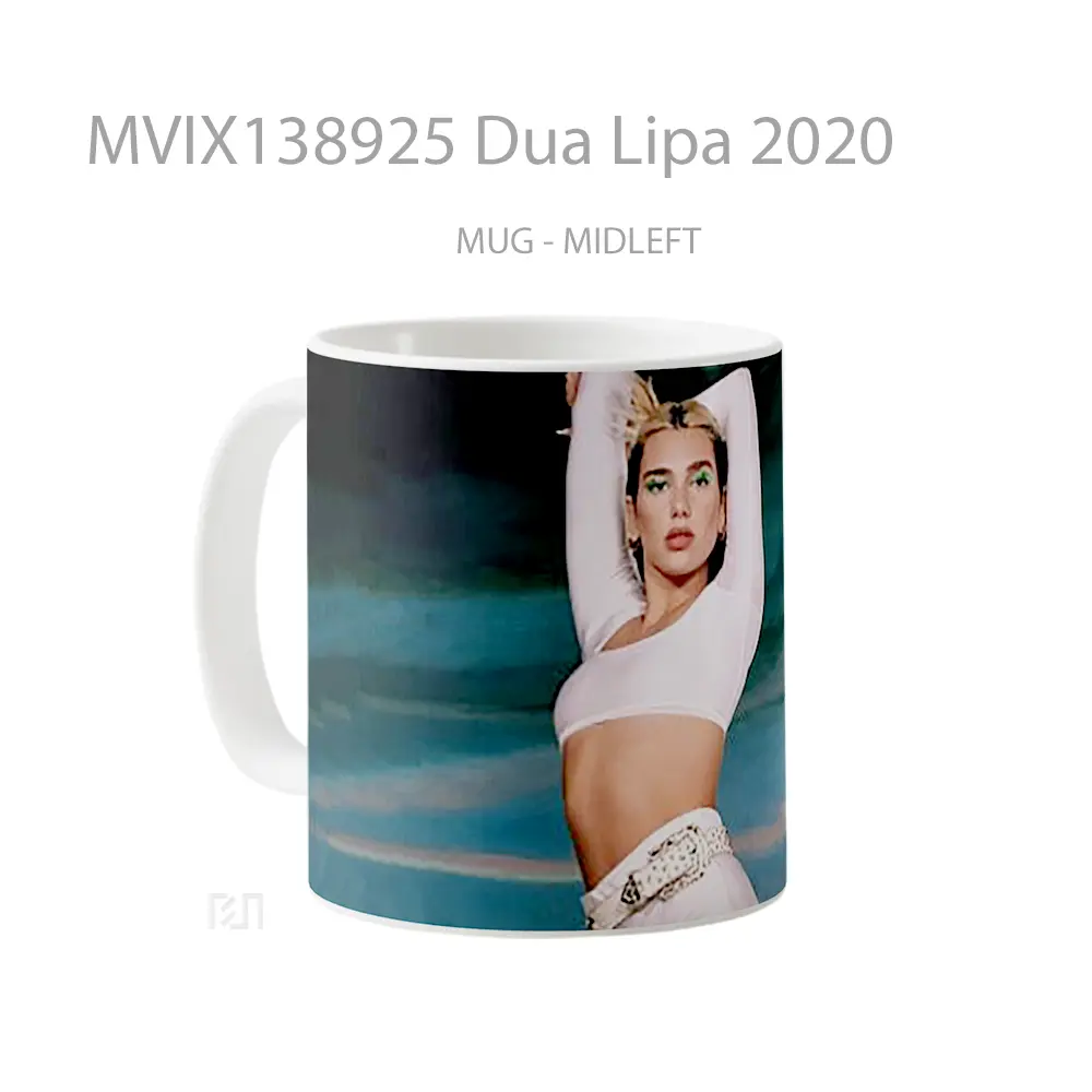 Mug Dua Lipa 2020 Gelas Selebriti - All-side / Desain