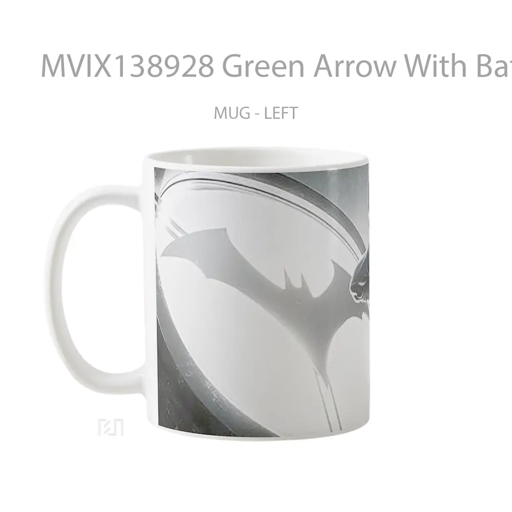 Mug Green Arrow With Batman Logo Gelas Superhero - All-side / Desain