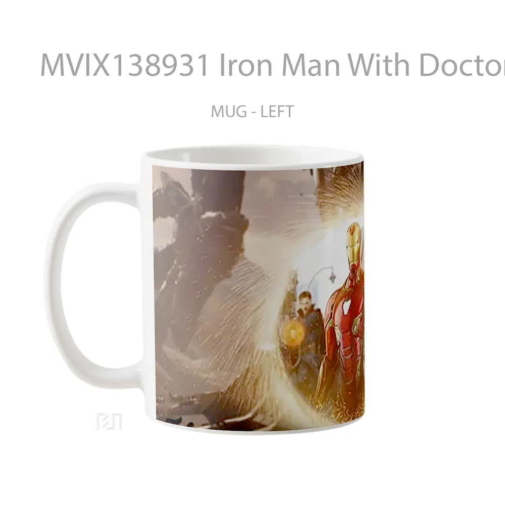 Mug Iron Man With Doctor Strange Gelas Superhero - All-side / Desain