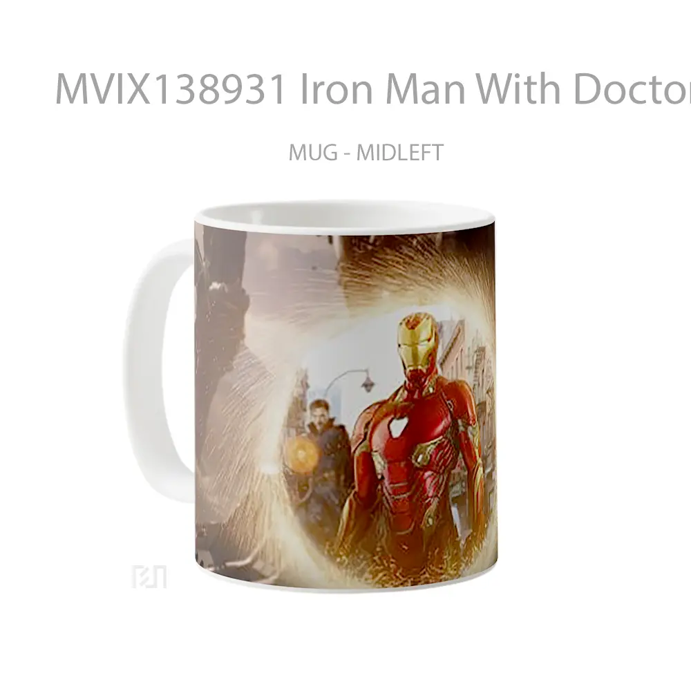 Mug Iron Man With Doctor Strange Gelas Superhero - All-side / Desain
