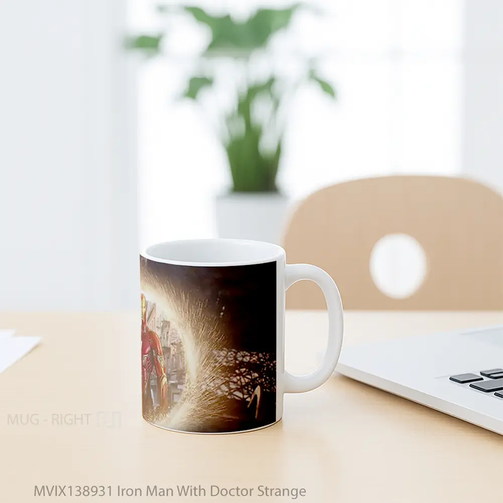Mug Iron Man With Doctor Strange Gelas Superhero - All-side / Desain