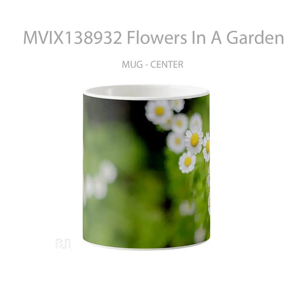 Mug Flowers In A Garden Gelas Pemandangan Alam