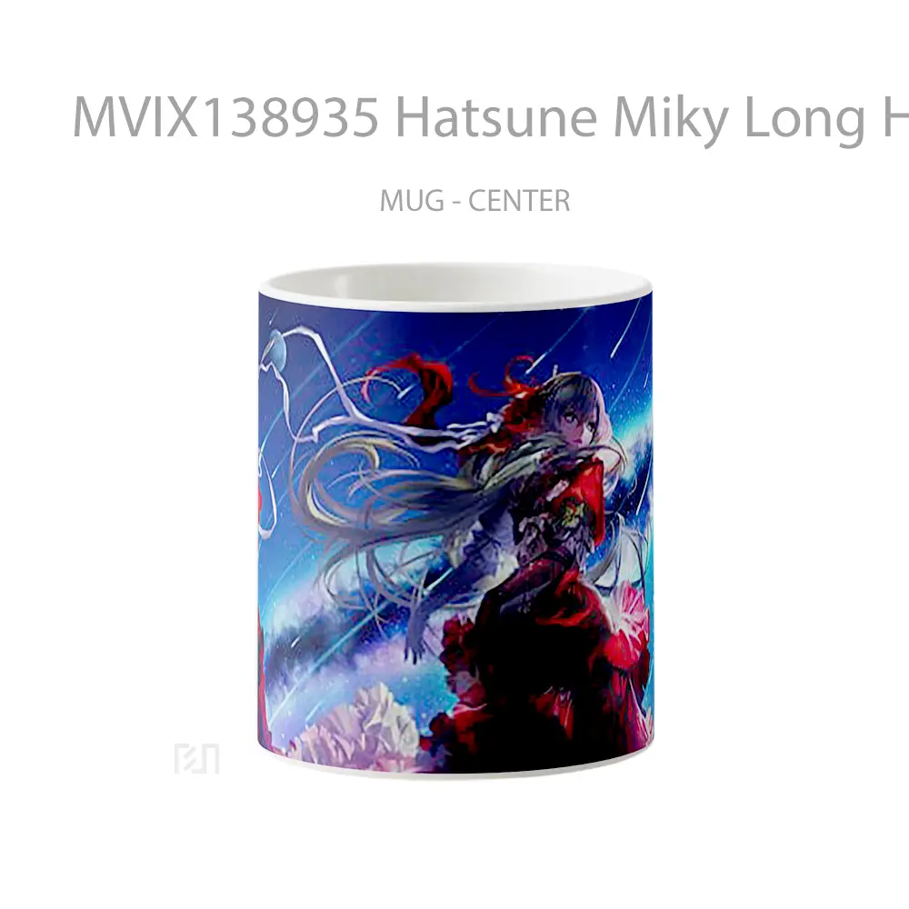 Mug Hatsune Miky Long Hair Gelas Keramik Unik