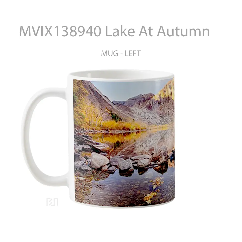 Mug Lake At Autumn Gelas Pemandangan Alam - All-side / Desain