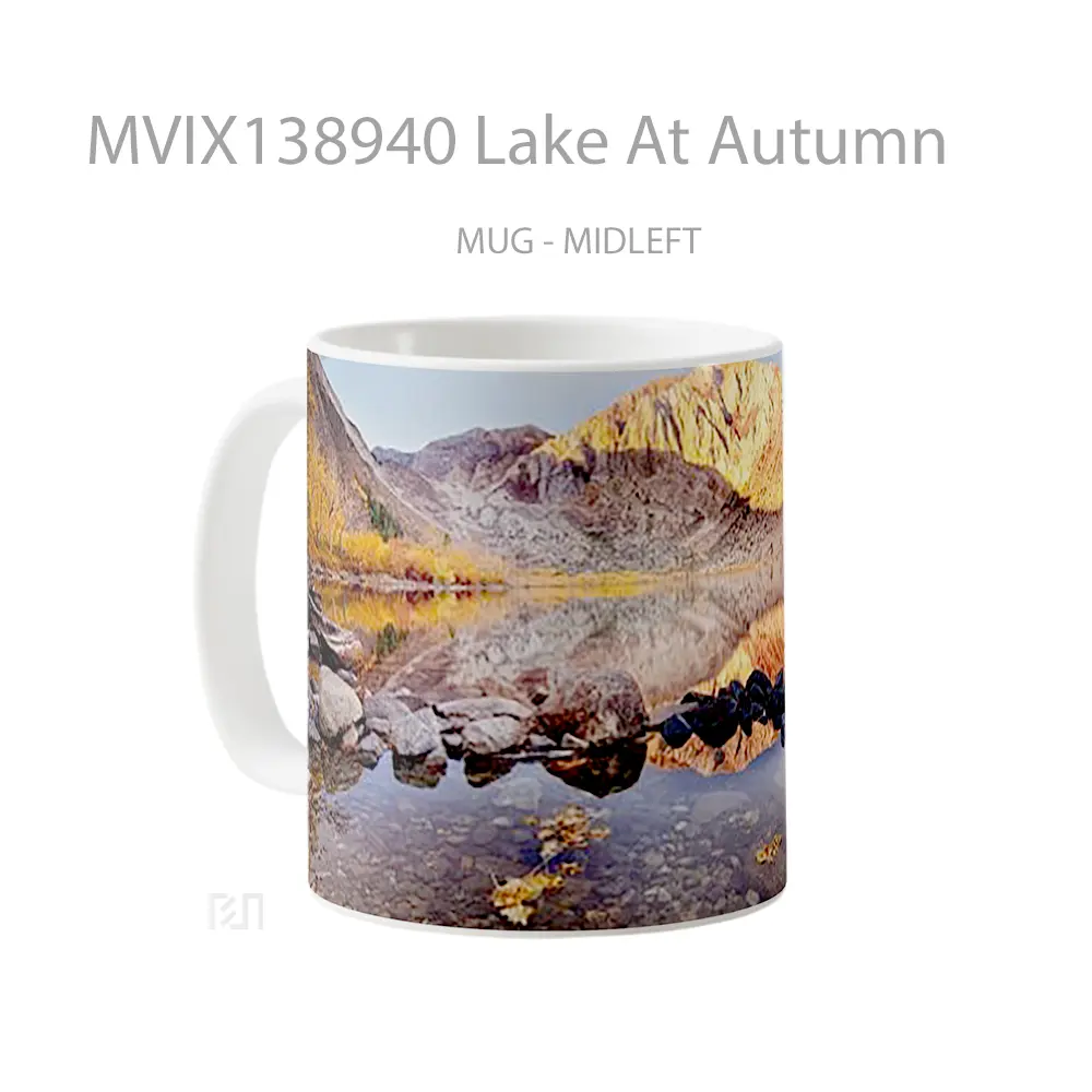 Mug Lake At Autumn Gelas Pemandangan Alam - All-side / Desain
