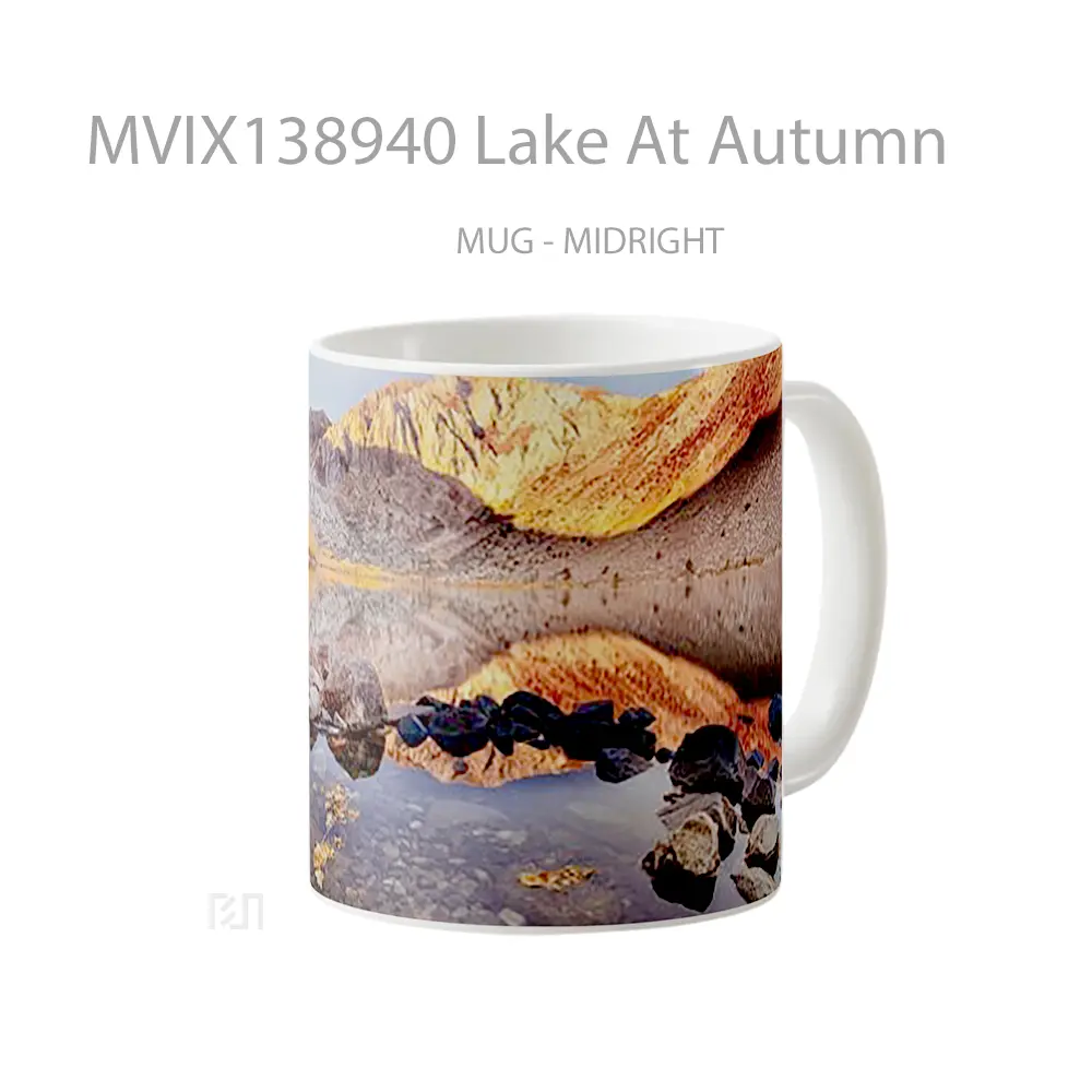 Mug Lake At Autumn Gelas Pemandangan Alam - All-side / Desain