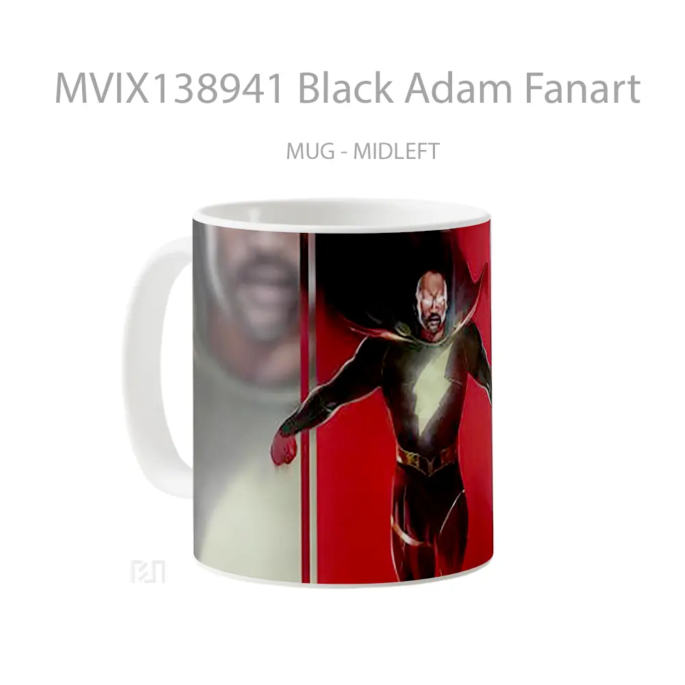 Mug Black Adam Fanart Gelas Keramik Unik - All-side / Desain