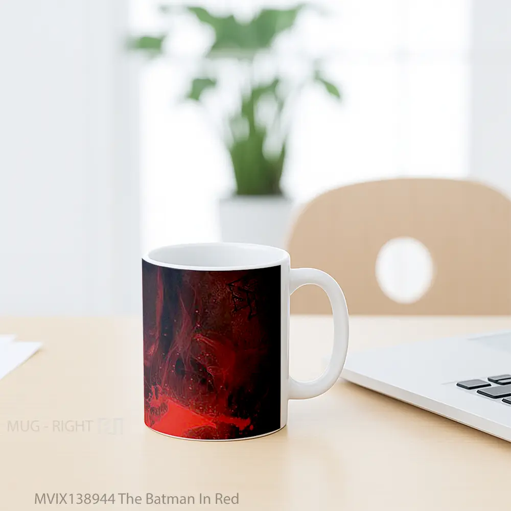 Mug The Batman In Red Gelas Superhero - All-side / Desain
