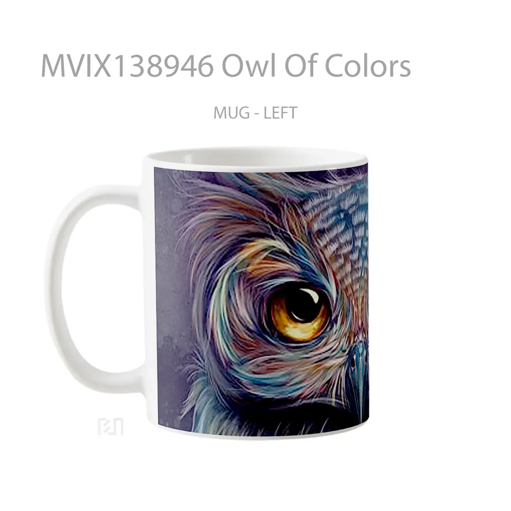 Mug Owl Of Colors Gelas Hewan Lucu - All-side / Desain