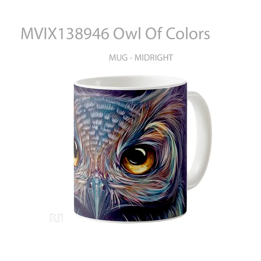 Mug Owl Of Colors Gelas Hewan Lucu - All-side / Desain