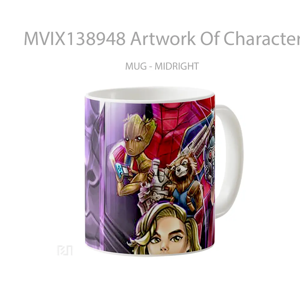 Mug Artwork Of Characters Of Guardians Of The Galaxy In Avengers Gelas Superhero - All-side / Desain