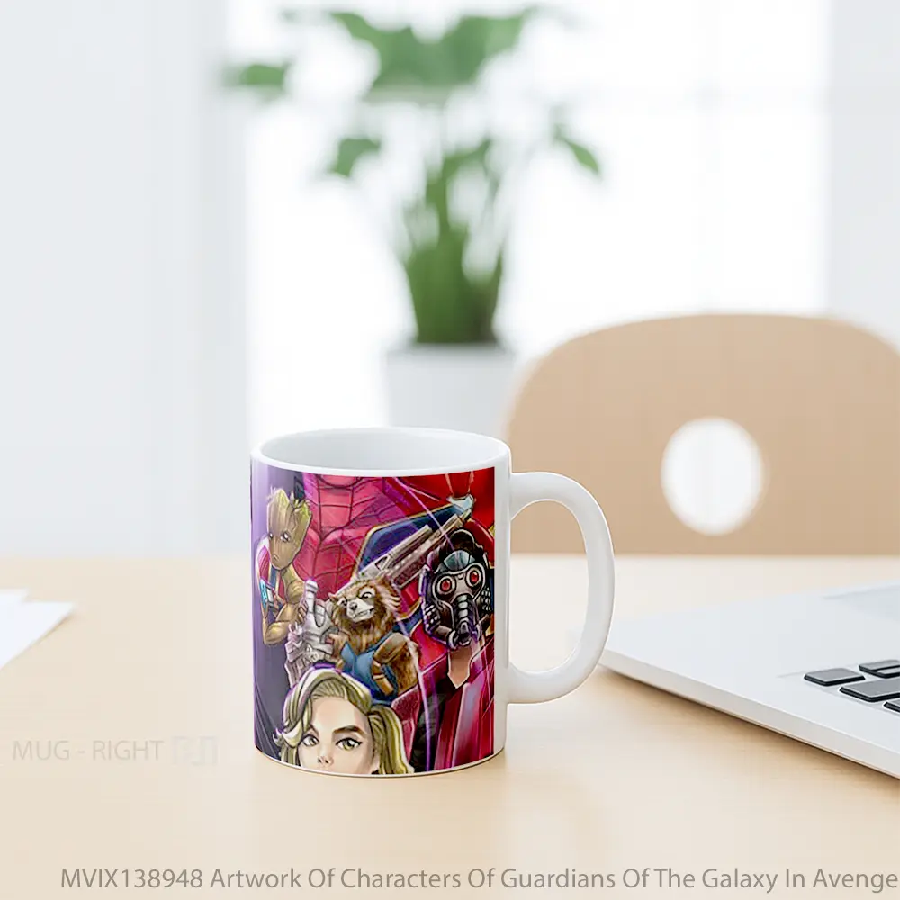 Mug Artwork Of Characters Of Guardians Of The Galaxy In Avengers Gelas Superhero - All-side / Desain