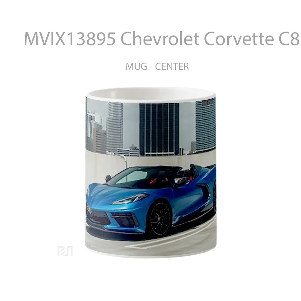 Mug Chevrolet Corvette C8 Blue Cangkir Mobil