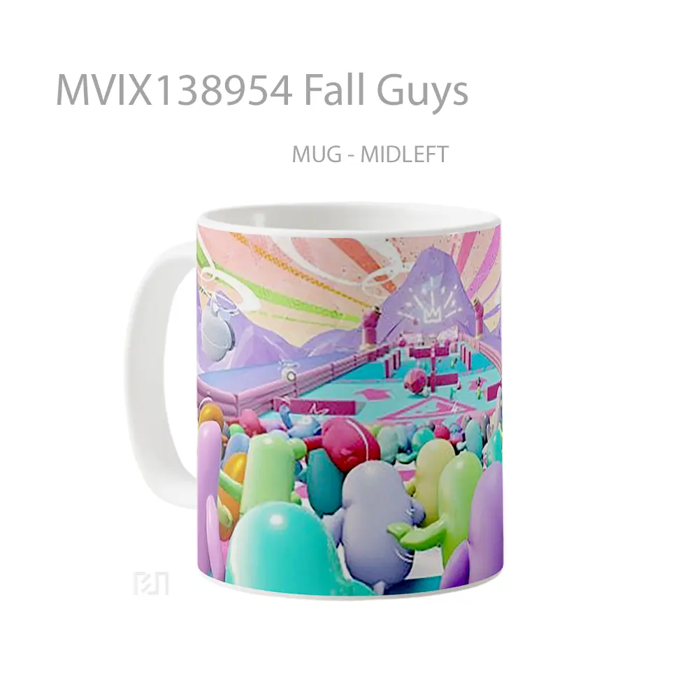 Mug Fall Guys Gelas Keramik Unik - All-side / Desain