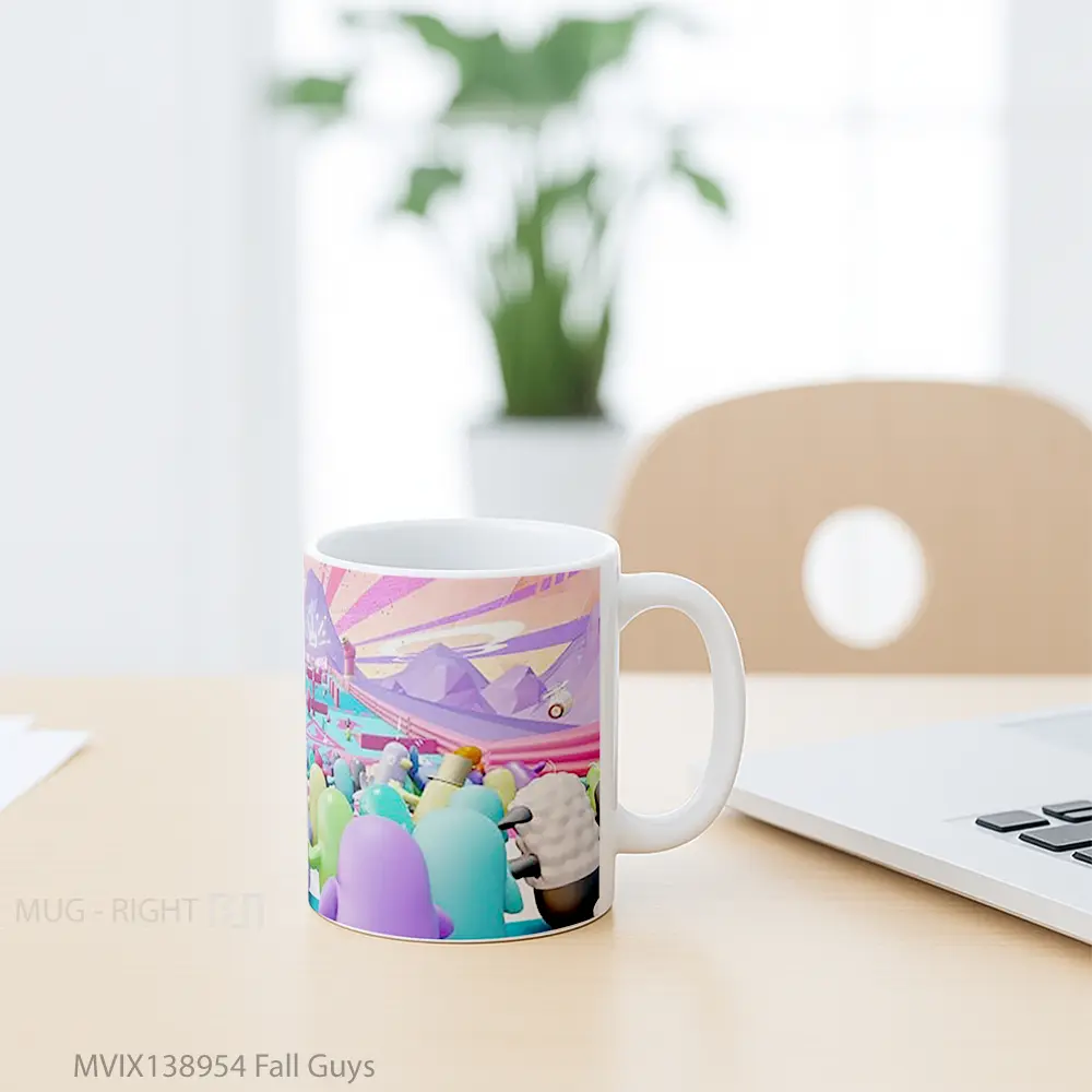 Mug Fall Guys Gelas Keramik Unik - All-side / Desain
