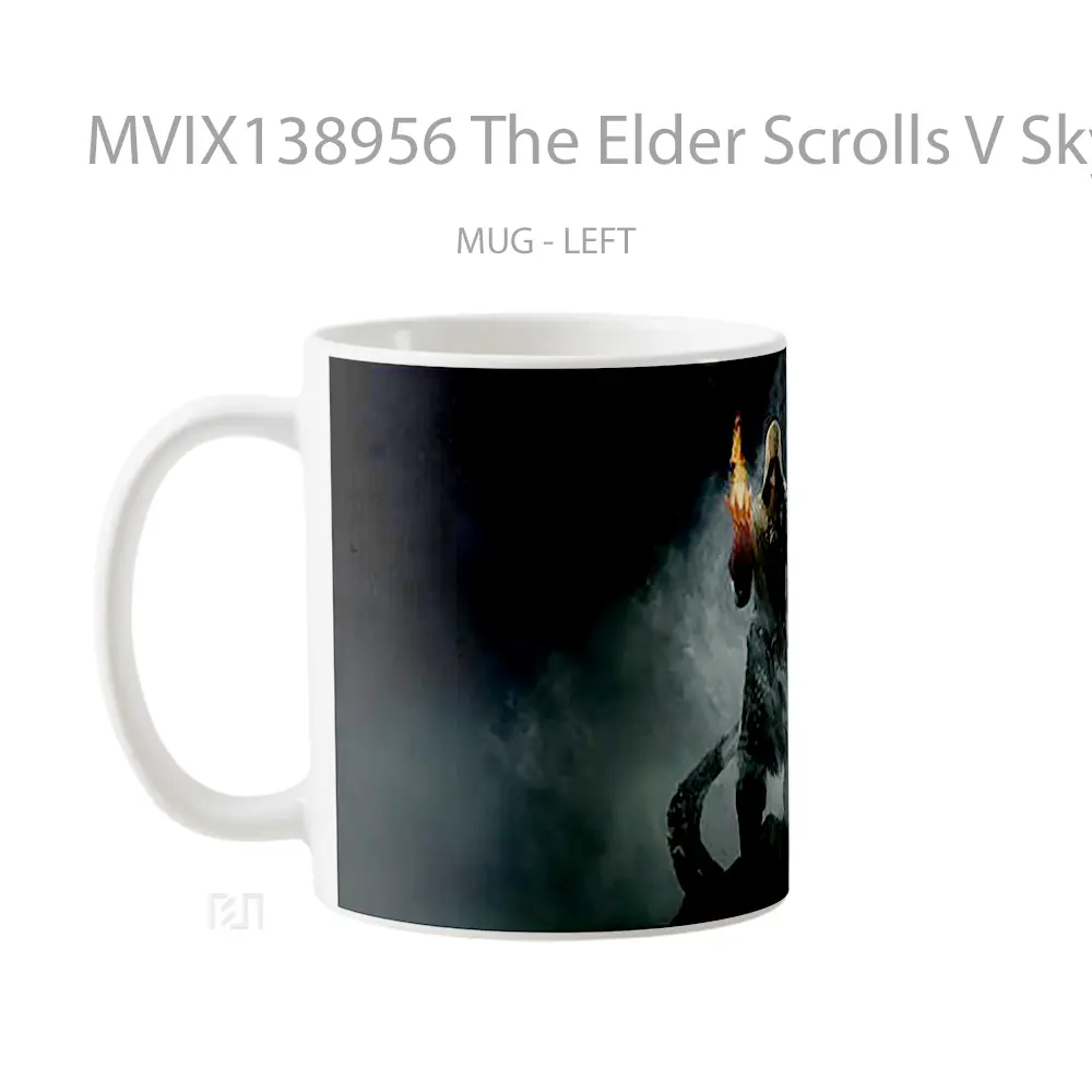 Mug The Elder Scrolls V Skyrim V2 Gelas Keramik Unik - All-side / Desain