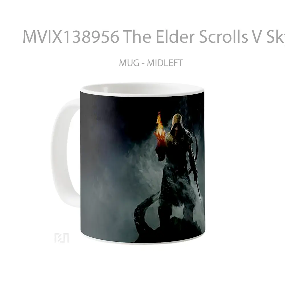 Mug The Elder Scrolls V Skyrim V2 Gelas Keramik Unik - All-side / Desain