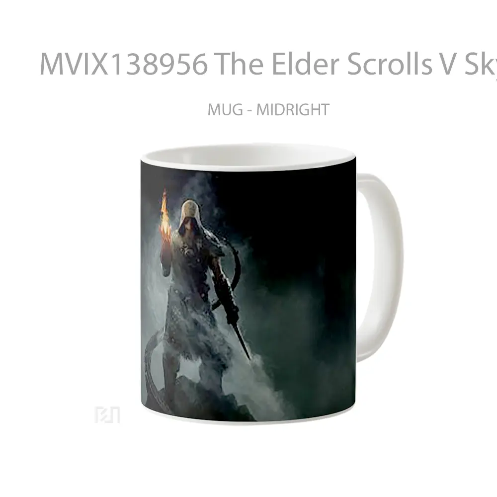 Mug The Elder Scrolls V Skyrim V2 Gelas Keramik Unik - All-side / Desain