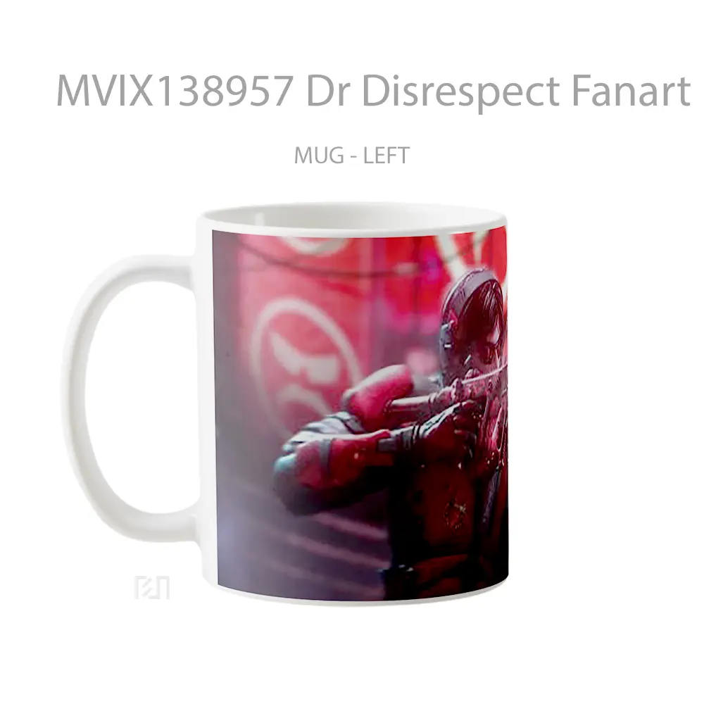 Mug Dr Disrespect Fanart Gelas Keramik Unik - All-side / Desain