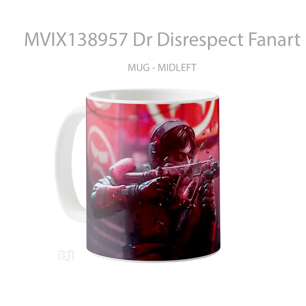 Mug Dr Disrespect Fanart Gelas Keramik Unik - All-side / Desain