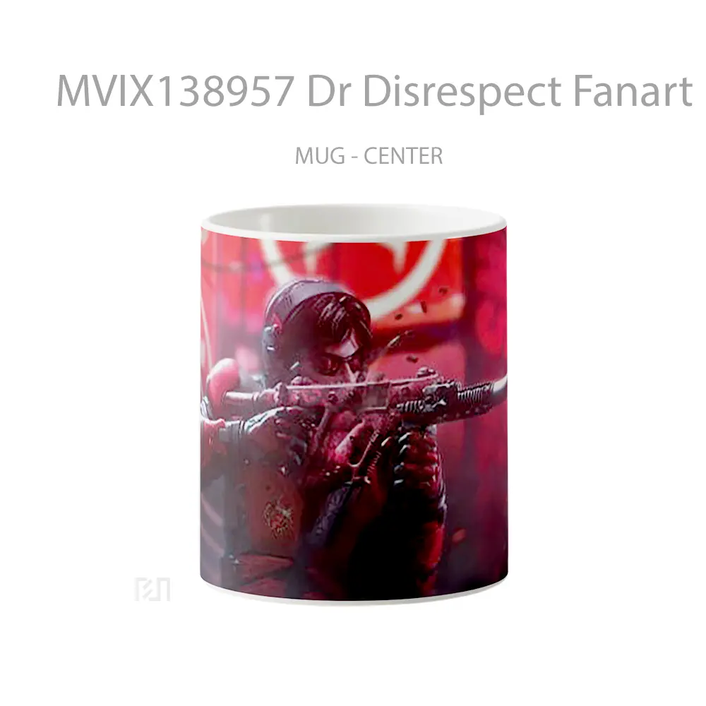Mug Dr Disrespect Fanart Gelas Keramik Unik