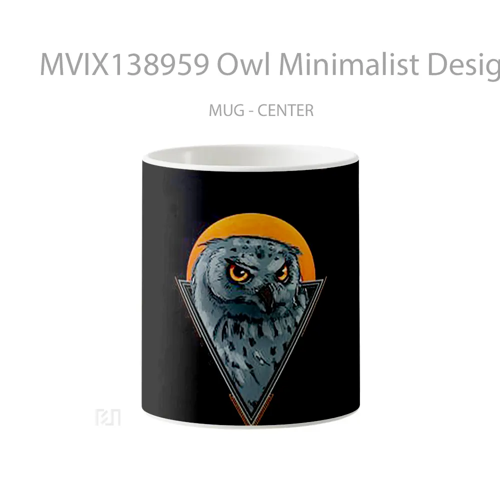 Mug Owl Minimalist Design Gelas Hewan Lucu