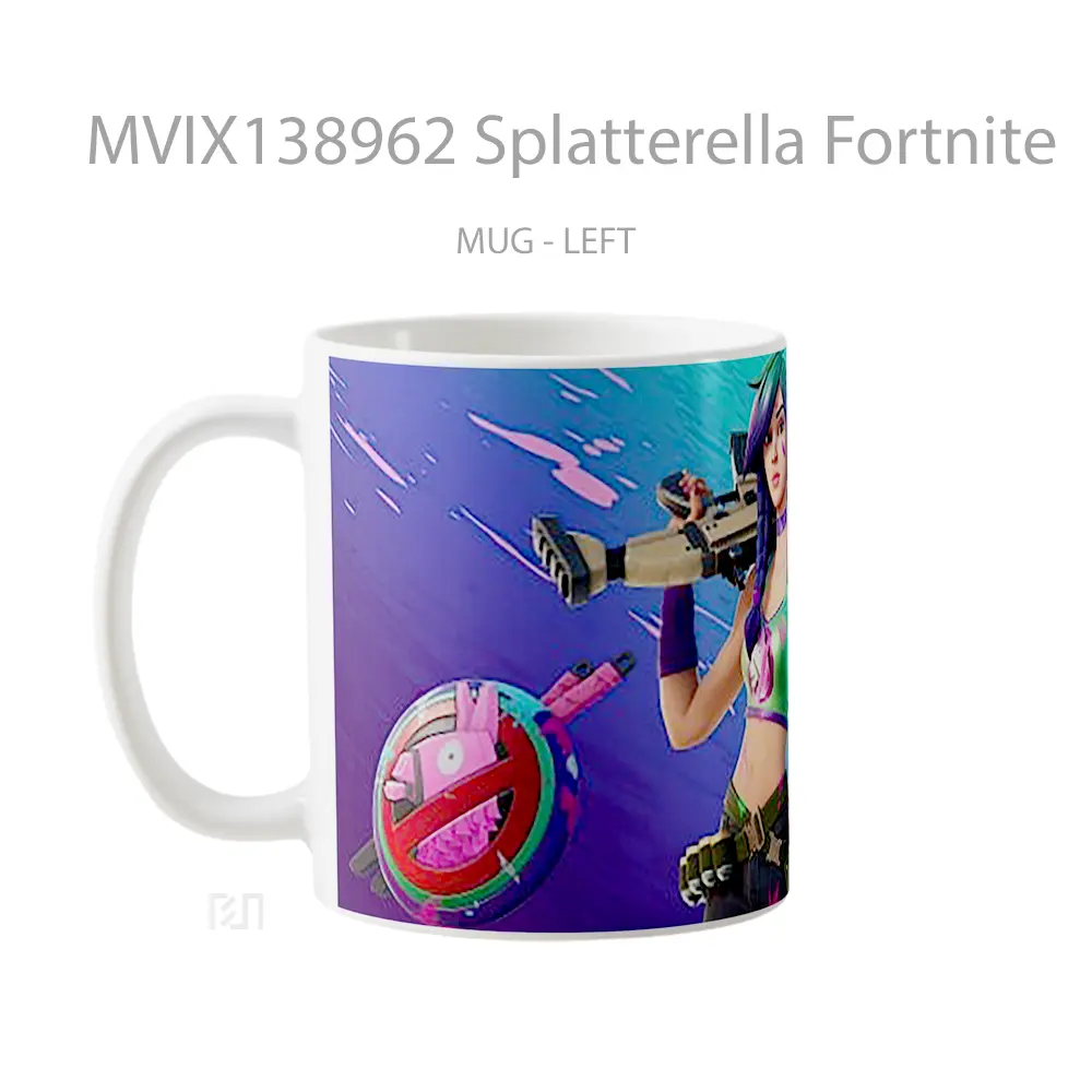 Mug Splatterella Fortnite Cangkir Gamer - All-side / Desain