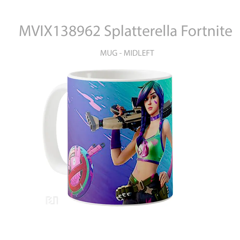 Mug Splatterella Fortnite Cangkir Gamer - All-side / Desain