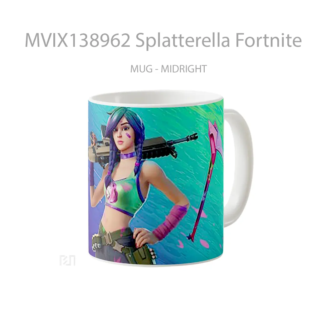 Mug Splatterella Fortnite Cangkir Gamer - All-side / Desain