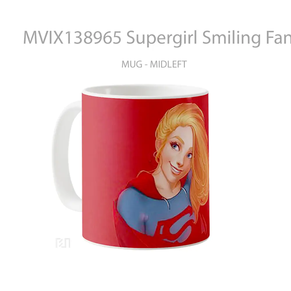 Mug Supergirl Smiling Fanart Gelas Keramik Unik - All-side / Desain