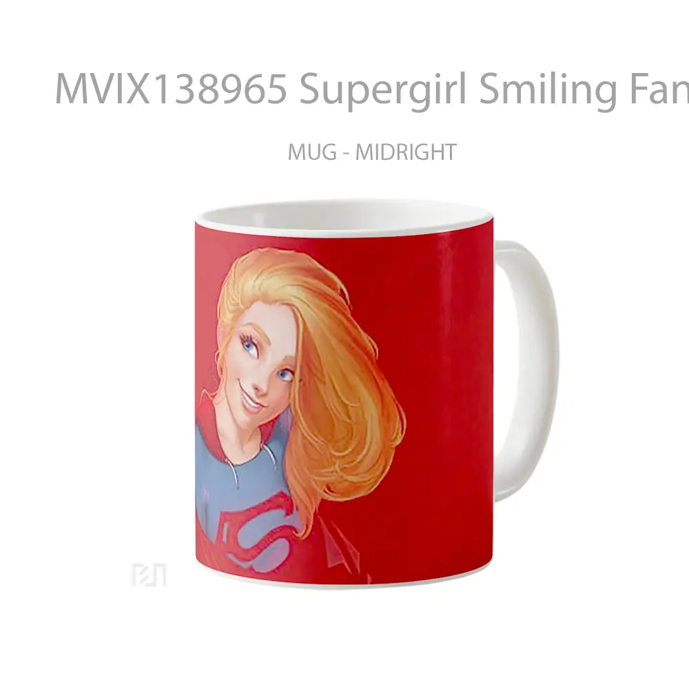Mug Supergirl Smiling Fanart Gelas Keramik Unik - All-side / Desain
