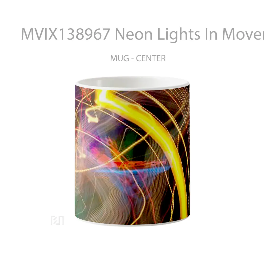 Mug Neon Lights In Movement Gelas Keramik Unik
