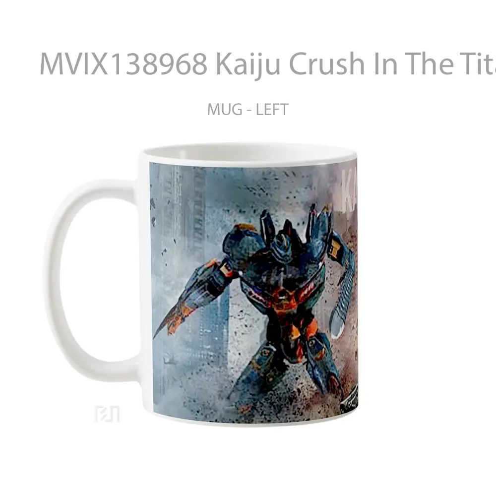 Mug Kaiju Crush In The Titans Of The Pacific Gelas Keramik Unik - All-side / Desain