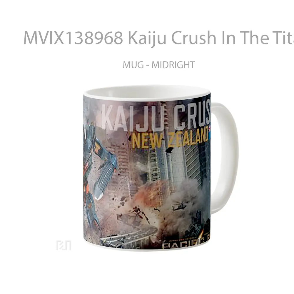 Mug Kaiju Crush In The Titans Of The Pacific Gelas Keramik Unik - All-side / Desain