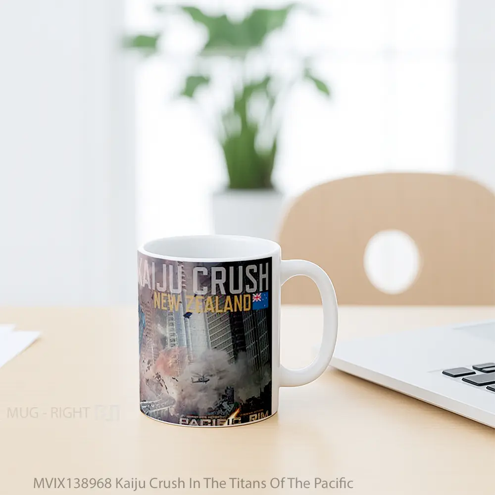 Mug Kaiju Crush In The Titans Of The Pacific Gelas Keramik Unik - All-side / Desain