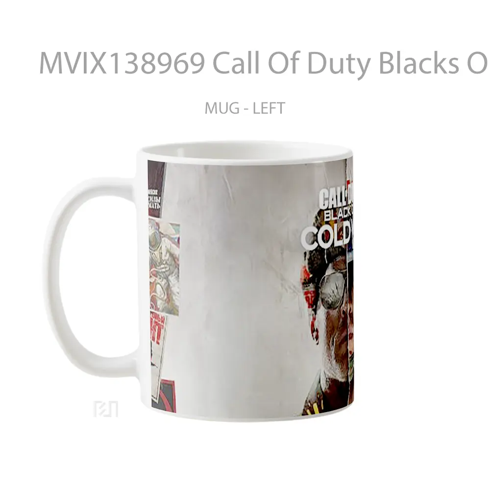 Mug Call Of Duty Blacks Ops Cold War Poster Cangkir Gamer - All-side / Desain