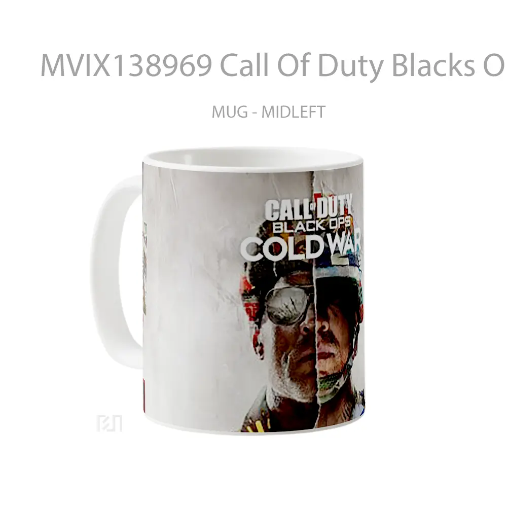 Mug Call Of Duty Blacks Ops Cold War Poster Cangkir Gamer - All-side / Desain