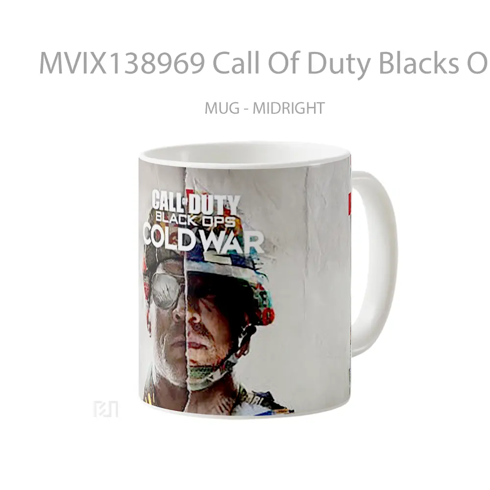 Mug Call Of Duty Blacks Ops Cold War Poster Cangkir Gamer - All-side / Desain