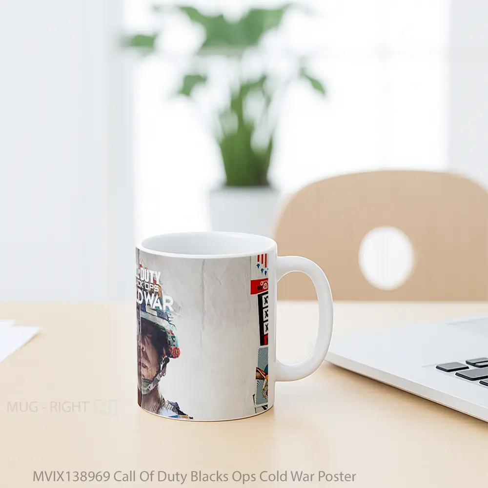 Mug Call Of Duty Blacks Ops Cold War Poster Cangkir Gamer - All-side / Desain